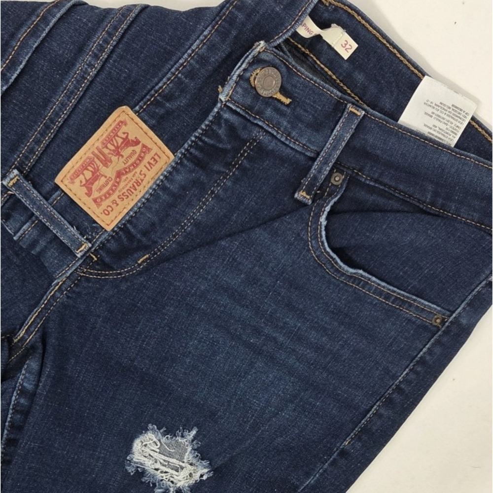 Levi's Jeans Women's 32x27 Blue Denim 311 Skinny Shaping Stretch Distressed